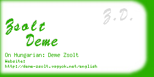zsolt deme business card